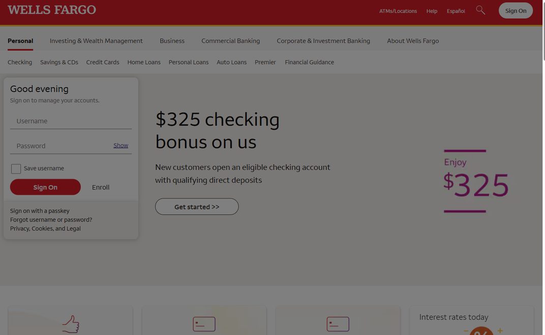 Wells Fargo – wellsfargo.com